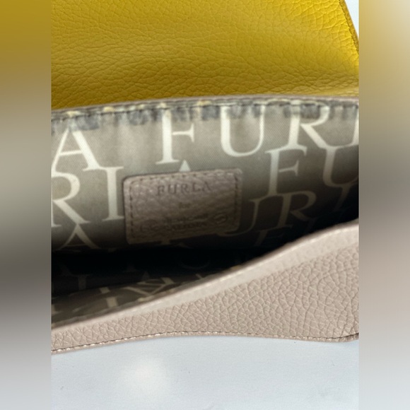 Furla Ltd Edition Collectible Amenity Cosmetic Bag Clutch Faux Leather Yellow - Picture 2 of 6